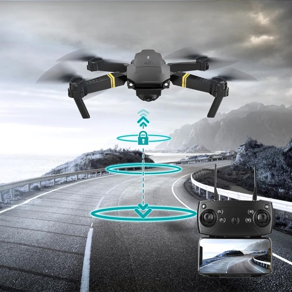 Mini Drone Pieghevole con Fotocamera 4K Ultra HD con Telecomando Wi-Fi