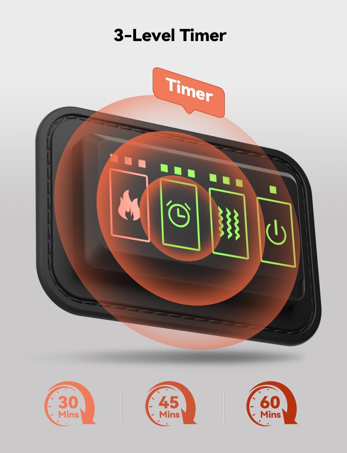 Heating Pad with Massager for Back Pain Relief, 47-60" Electric Lower Back Massager Wearable Heating Pad for Cramps with 3 Heat&Timer, 5 Vibration Back Brace Birthday Valentine's Gift for Men Women - Image 5