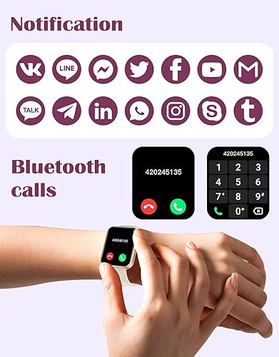 Miniatura 3 de RUIMEN Relojes inteligentes para mujeres y hombres (responderhacer llamadas) compatibles con teléfonos iPhoneAndroid, pantalla HD de 1.85 pulgadas,