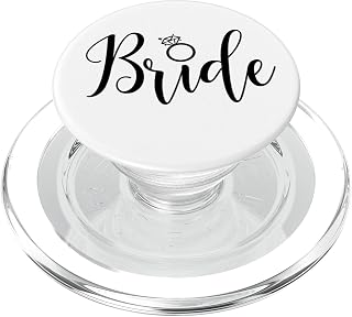 Cute Cursive Bride Wedding PopSockets MagSafe PopGrip for iPhone
