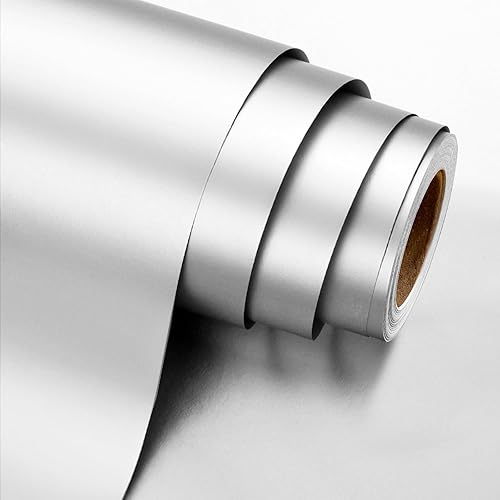 Miniatura 9 de Flyhill Papel de regalo metálico morado, mini rollo de 17 pulgadas x 32.8 pies (46.8 pies cuadrados), papel mate de color sólido para Navidad,