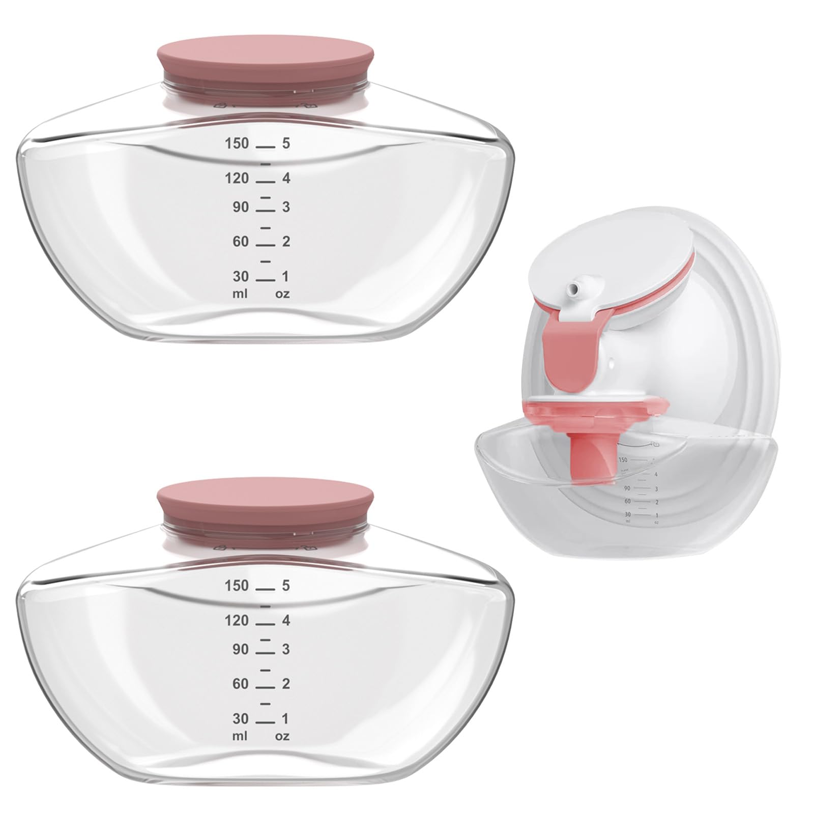 Photo 1 of 2pcs Breastmilk Container Compatible with Upgraded Mobile Flow | Upgraded M9, M9 Breast Milk Storage Bottle with Silicone Lip, BPA Free, Leak-Proof, Not Original Parts, 2packs Red Collector