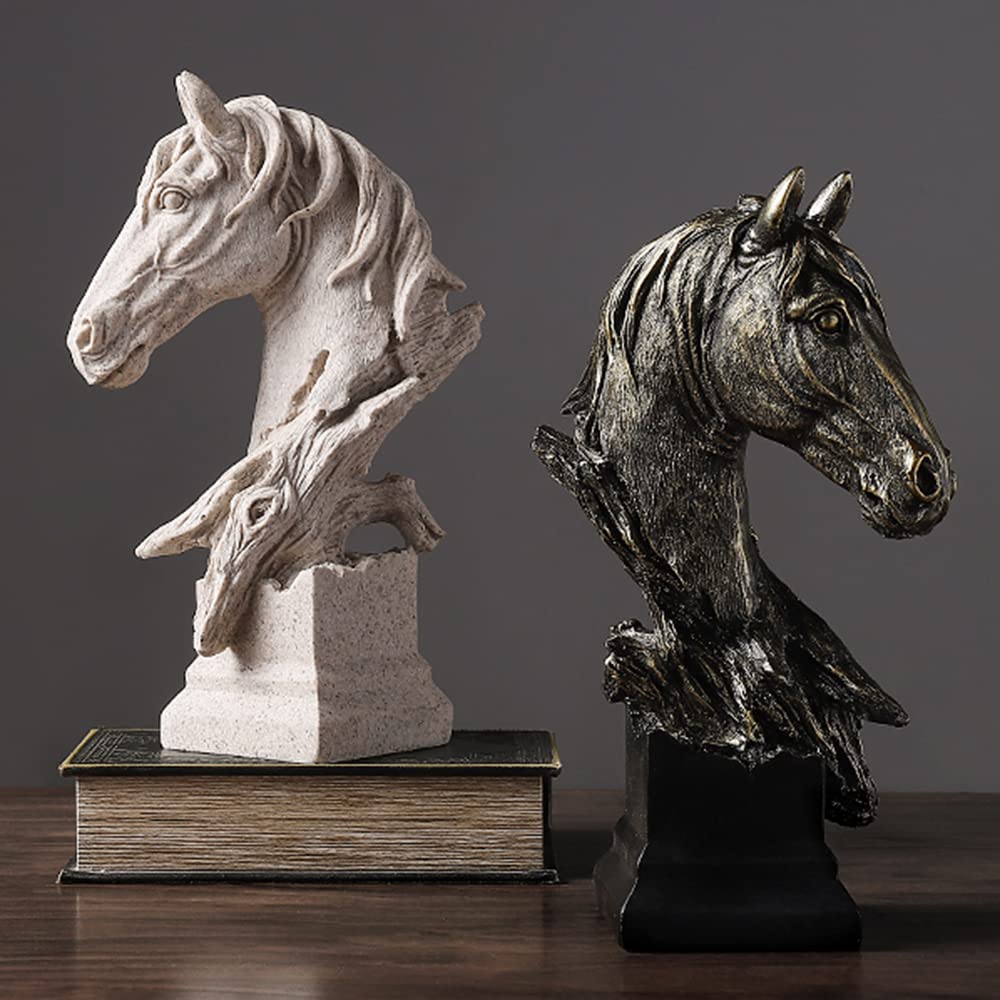 Figurine paardenhars standbeeld gevlochten paard met betekenis