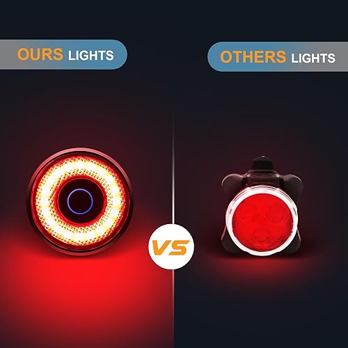 Miniatura 6 de Smart Bike Tail Lights, Brake Sensing Bicycle Rear Lights for Night Riding, Ultra Brigh LED Taillights Auto OnOff, Easy Mount Cycling Safety Brake