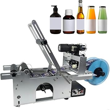 Semi -Automatic Label Applicator, Manual Bottle Tag, Complementary Coding Machine, High Labeling Precision, Cans, Plastic, Glass //
