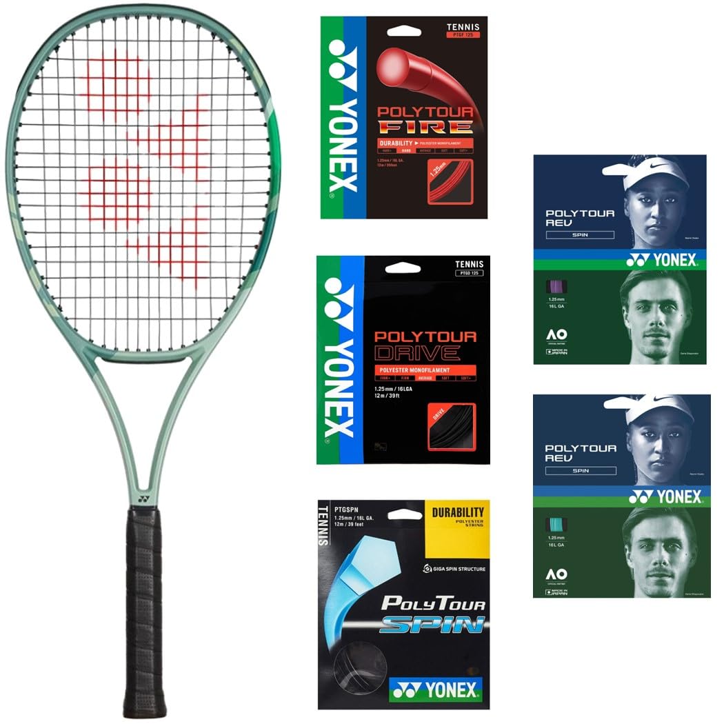 Yonex Percept 100 Tennis Racquet (Olive Green) - Strung with Your Choice of 125-Gauge String