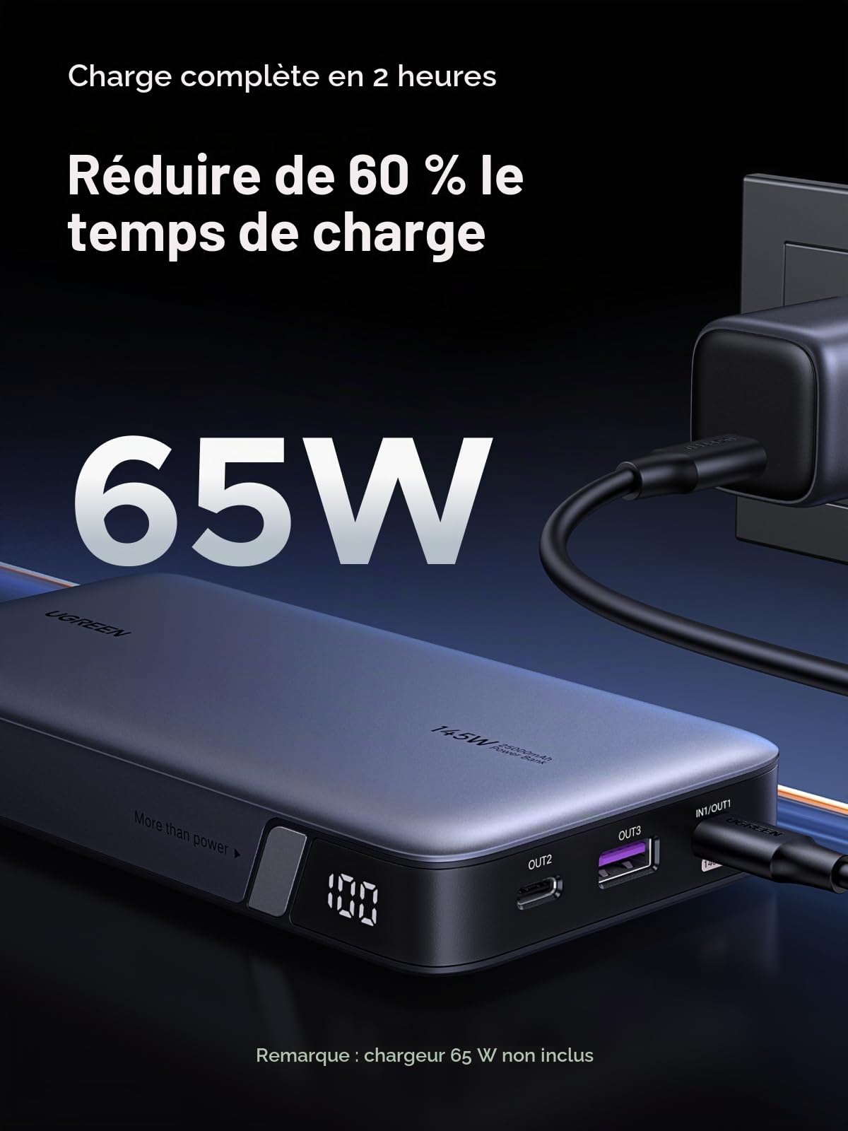 UGREEN Power Bank MagSafe 10000mAh avec 145W Power Bank 25000mAh