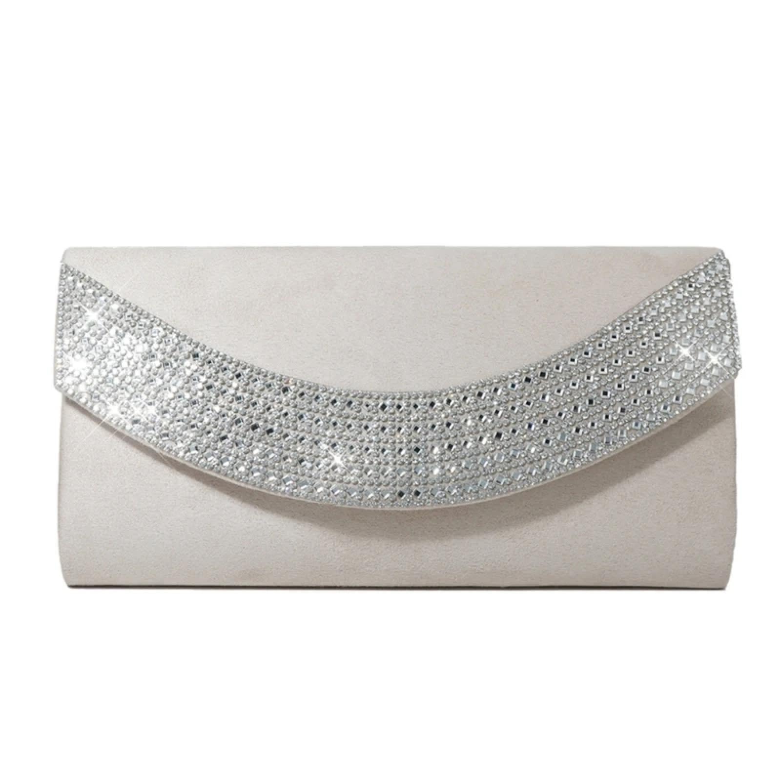 Bolso De Noche Elegante Bolso De Mano De Terciopelo con Purpurina para Noche para Mujer para Banquete Fiesta De Graduación Bolso De Mano para Boda Bolso Bandolera con Cadena