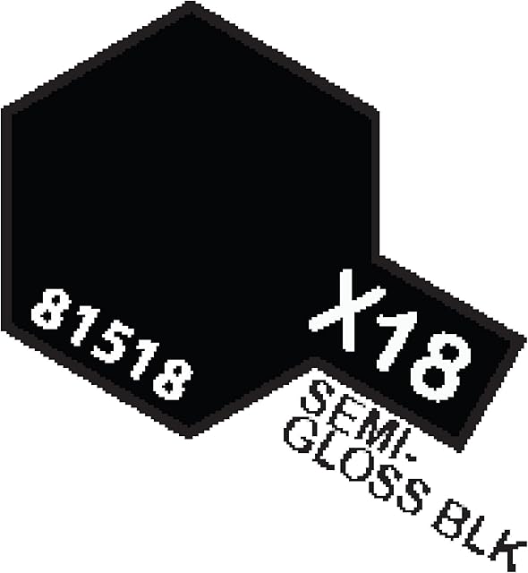 Tamiya 81518 Acrylic Mini X-18 Semi Gloss Black