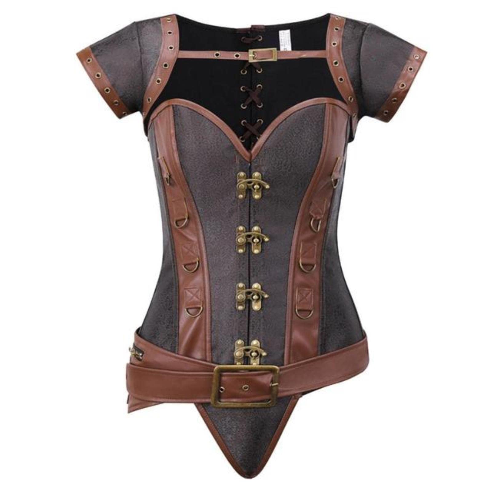Kawa w kolorze Steam Punk Sexy Lingeries Retro Punk Shapewear Gothic Gorset Suit Plus S-6XL