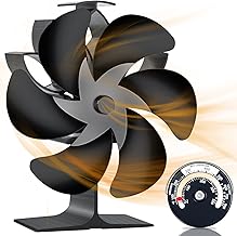Stove Fan, No Power Required, Automatic, Quiet, Energy Saving, Eco Fan, Indoor Air Circulation, Wood Stove/Fireplace Supplies, For Heating, Cold Protection, 6 Blades Heat-Powered Stove Fan