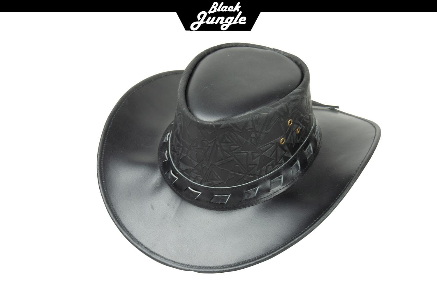 Black Jungle Altus Chapeau de cowboy en cuir style western australien