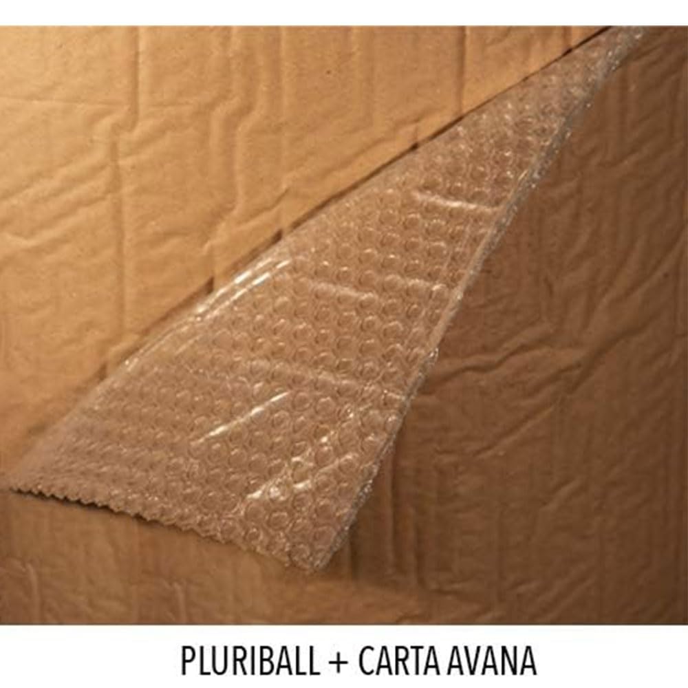 Plástico de burbujas + papel kraft en rollo – 125cm de altura × 100 m de longitud plastico burbujas/A/125cm