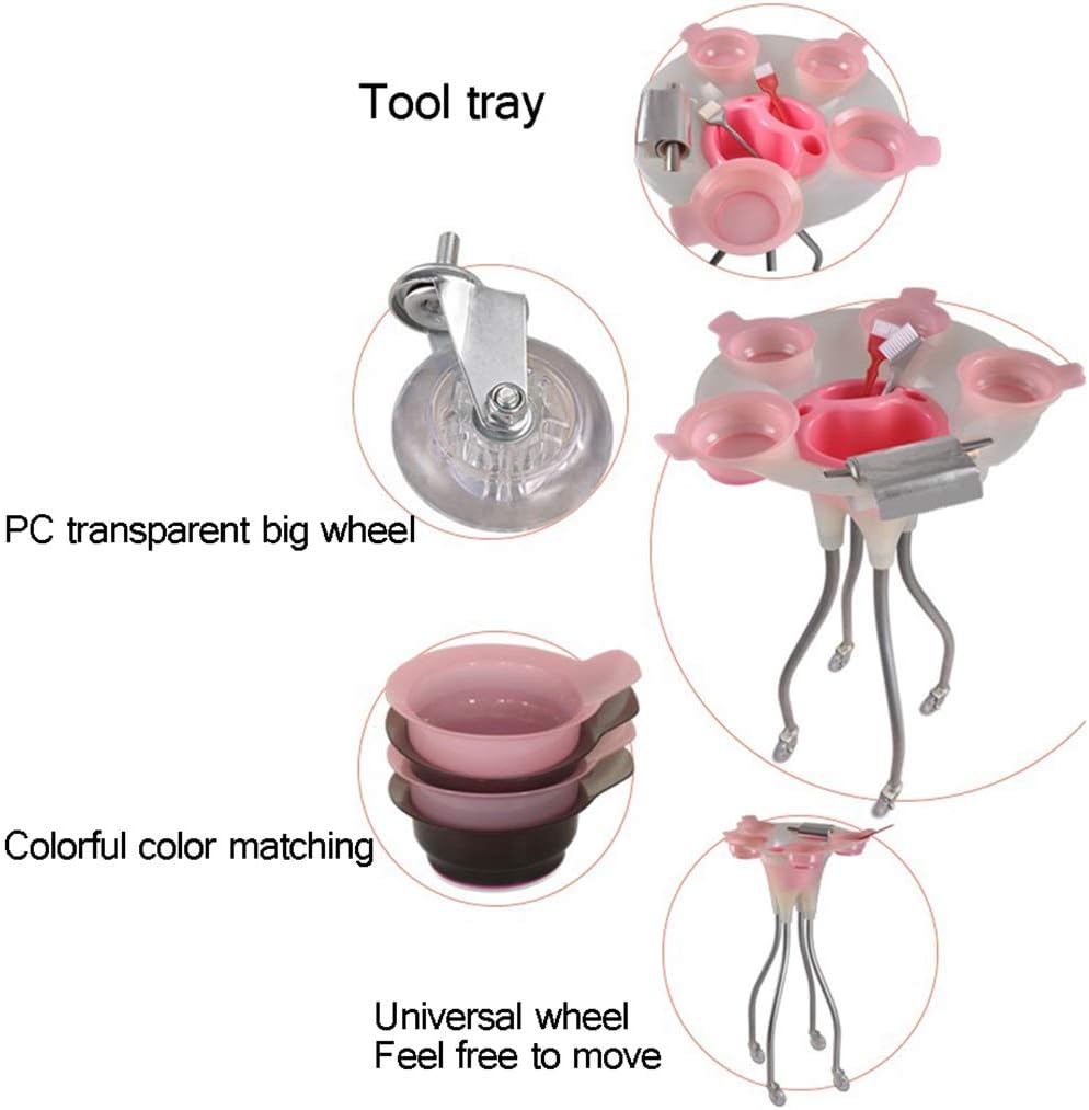 Professional Salon SPA Chemical Coloring Service Tray Rolling Hair Color Multi-Function Trolley Cart with Foil Roll Dispenser,Beauty Tool Trolley Service Cart,4 Wheels Utility Cart