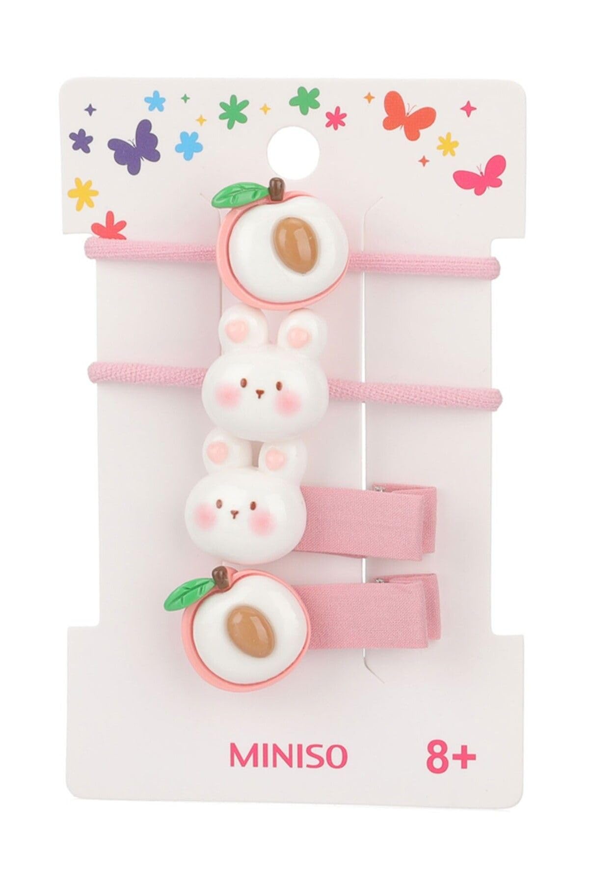 Miniso Sevimli Hayvan Figürlü 4'Lü Saç Tokası Seti - Renkli Ve Eğlenceli Saç Aksesuarları