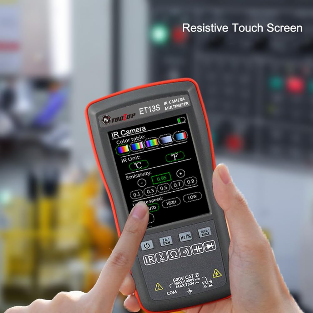 ET13S 2in1 Thermal Imager Multimeter 192 * 192 IR Resolution 10000 Counts Multimeter 2.8-inch Touchscreen -20? to 550? Temperature Measurement IR-Camera with Auto Test Hot Tracking PC Analysis 5