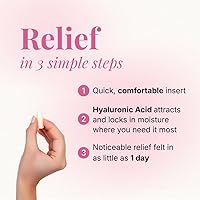 Vista 3 de VLUSH Supositorios hidratantes vaginales, ácido hialurónico, alivio sin hormonas para la sequedad vaginal, comodidad de la menopausia, 10