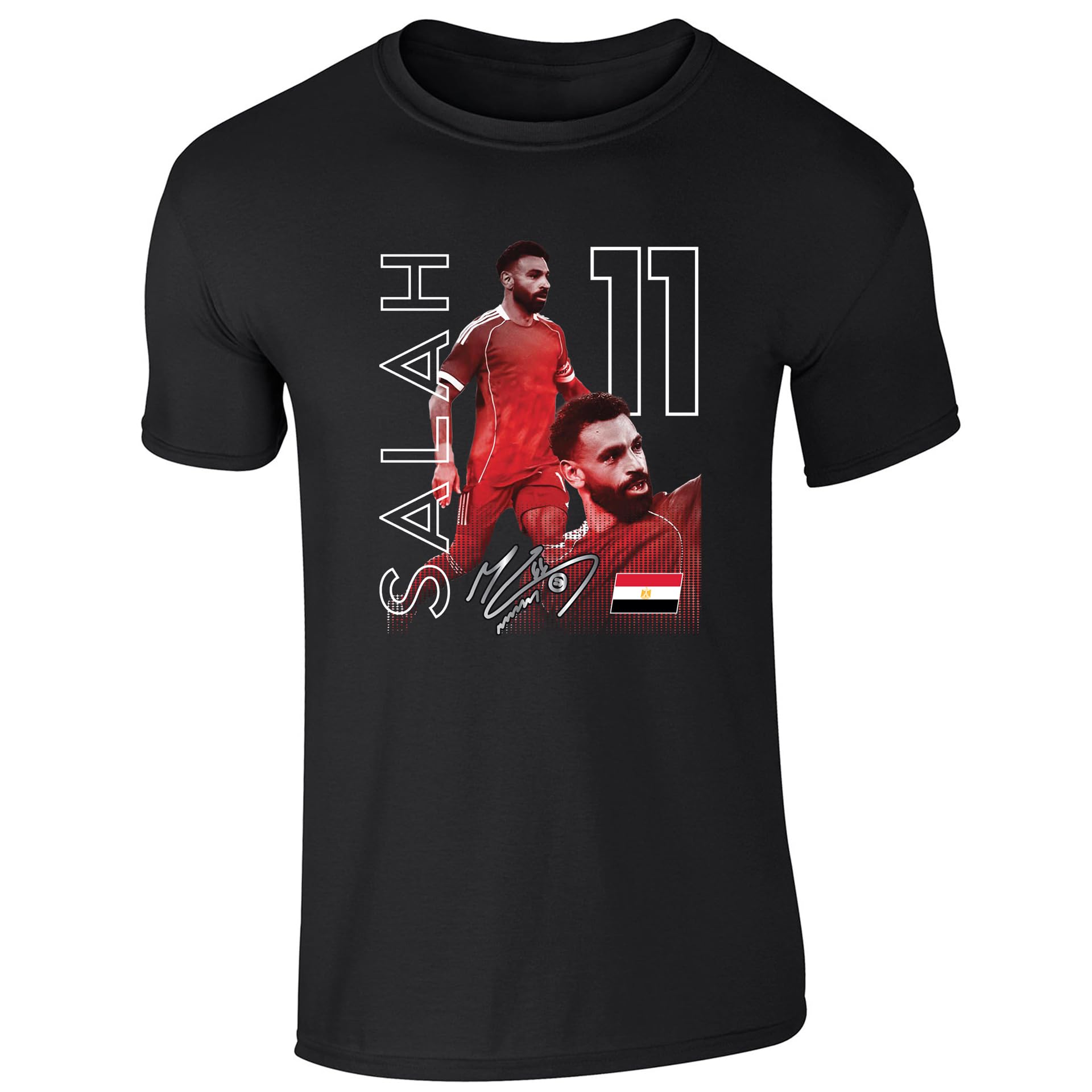 Salah Liverpool Themed T-Shirt – Football Fan Tee (UK, Alpha, M, Regular, Regular, Black)