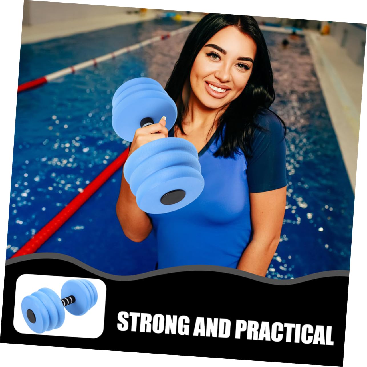 Milisten 2pezzi Manubri Galleggianti in Eva per Esercizi in Piscina Attrezzatura Leggera per Fitness Acquatico Allenamento in Acqua e Acquagym
