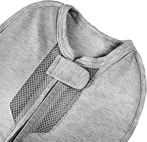 Image of Woombie Air Nursery Swaddling Blanket - For Babies Up to 6 Months - Vented (Twilight /Heathered Gray, 14-19 lbs)