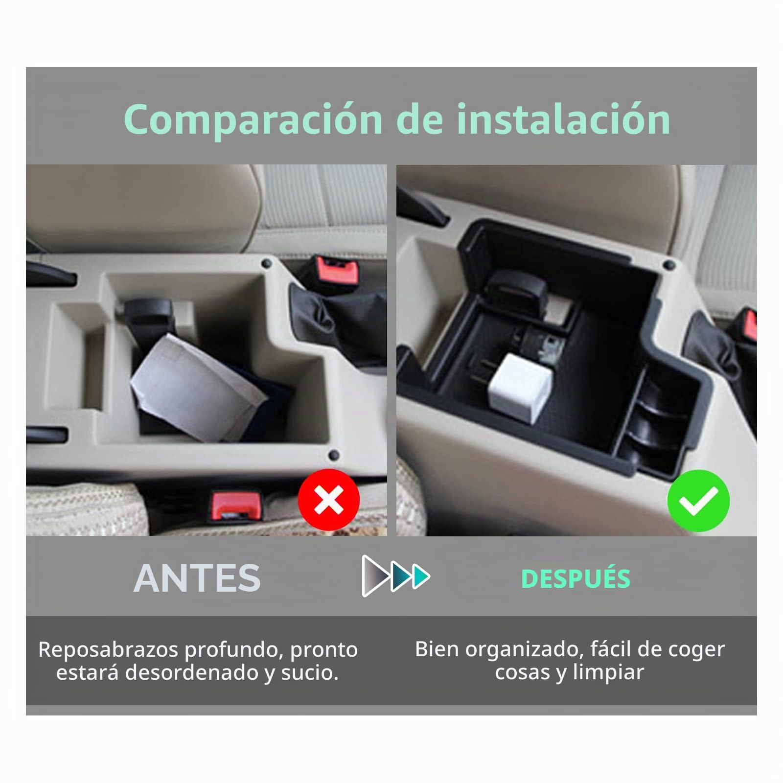GAFAT Octavia 3 MK3 5E RS 2013 – 2019 – Reposabrazos con caja de almacenamiento para reposabrazos central