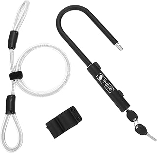 Angoily Steel Cable Bike Cable Bike Cable Lock Scooter Lock Bike Round Lock Cycling Cable Lock Bike Supplies Double Loop Lock Cable U-Locks Cable Mountain Bike Carbon Steel Sewing