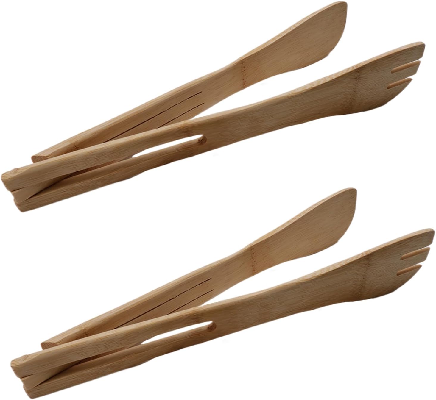 Wooden Tongs For Serving Food, Kitchen Wooden Tongs Anti-slip Long Toaster Tongs Wood Tongs for Cooking, BBQ, Buns, Bread, Steaks, Fruit, Vegetables,Grill – 2Pcs 11.8″ Bread Tongs