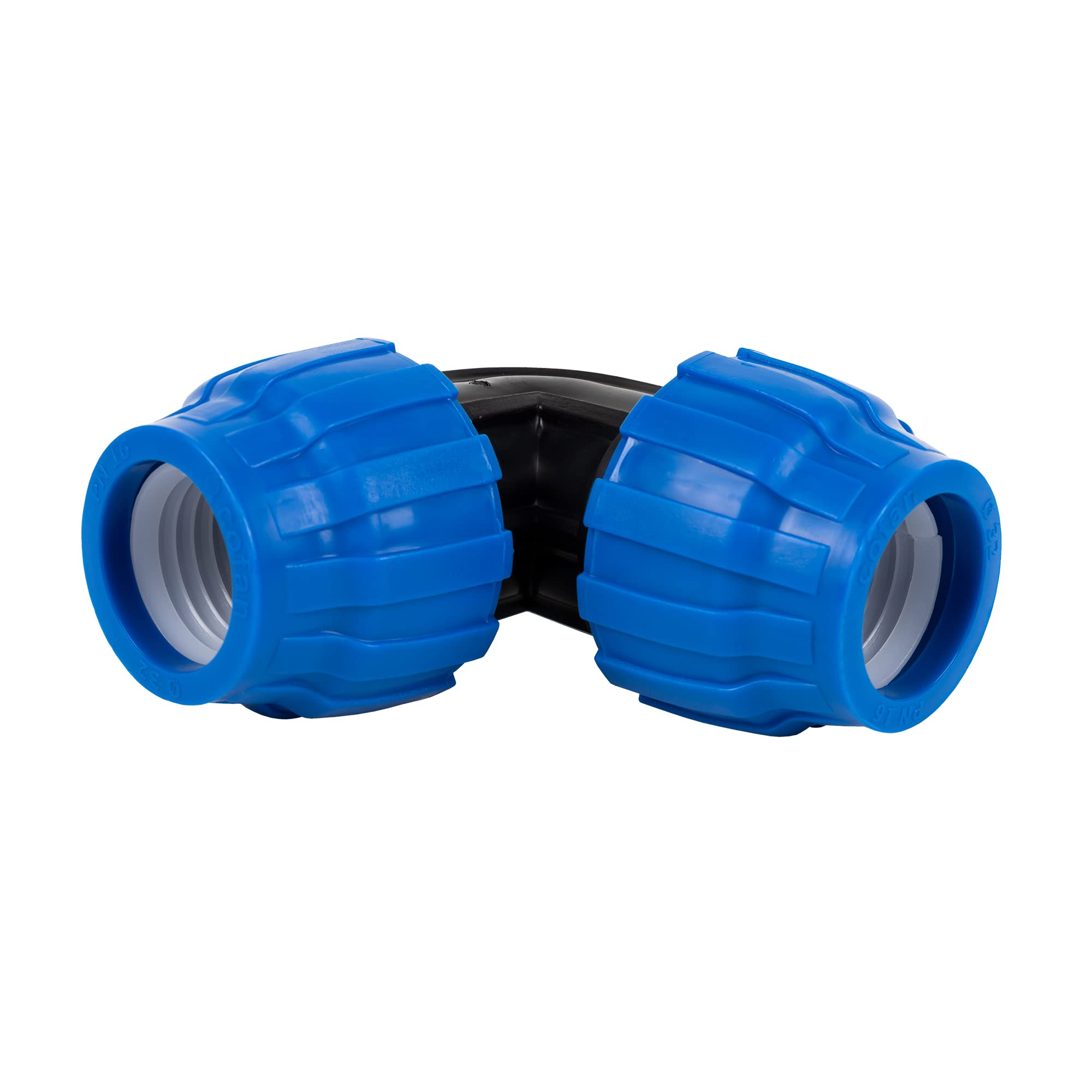 Codo 90° Cofan de 63 mm pack de 3 unidades para tuberías de polietileno