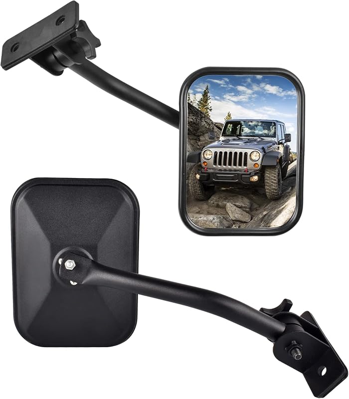 Espelhos retrovisores externos retangulares nifeida para Jeep Wrangler TJ JK JKU 1996–2018 – Par