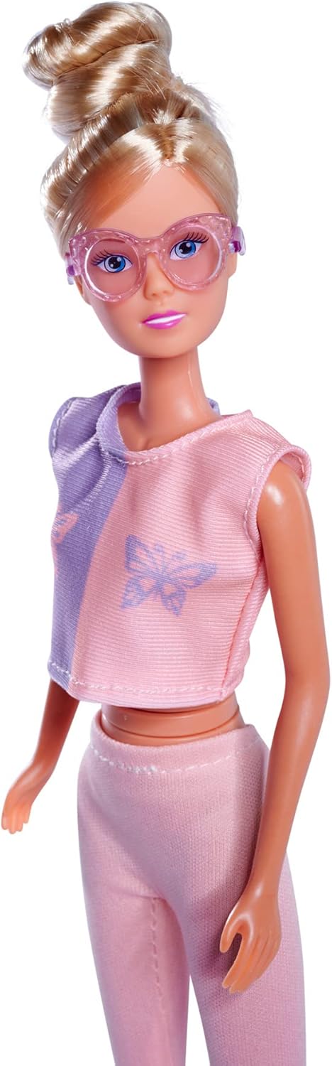 Simba 105733619 – Steffi Love Hula Hoop, Play Doll Wears Sporty Outfit with Hula Hoop and Mechanical Function, 29 cm, Suitable for Ages 3 Years and Above