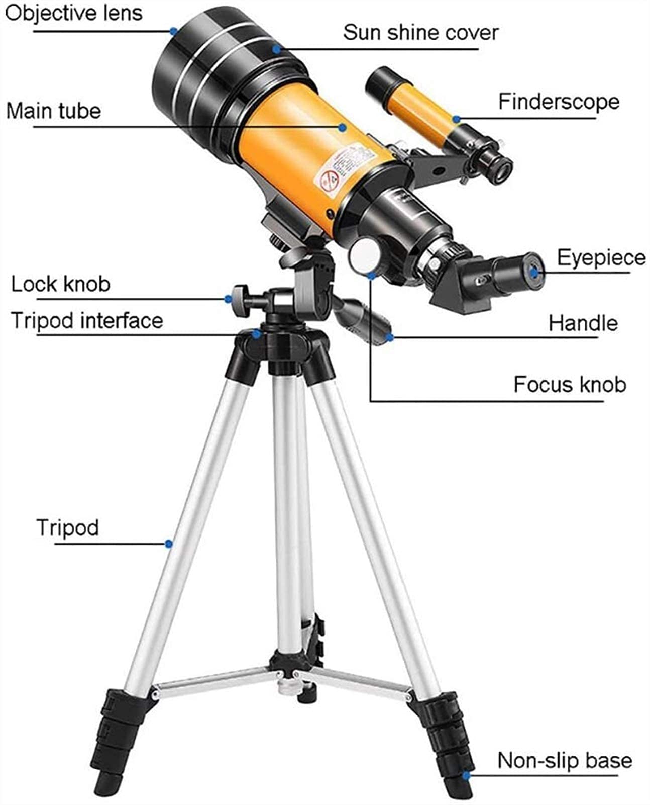 Profesjonalny teleskop astronomiczny z zoomem z klipsem do telefonu Outdoor HD Night Vision 150X refrakcyjny głęboki kosmos oglądanie księżyca prezenty