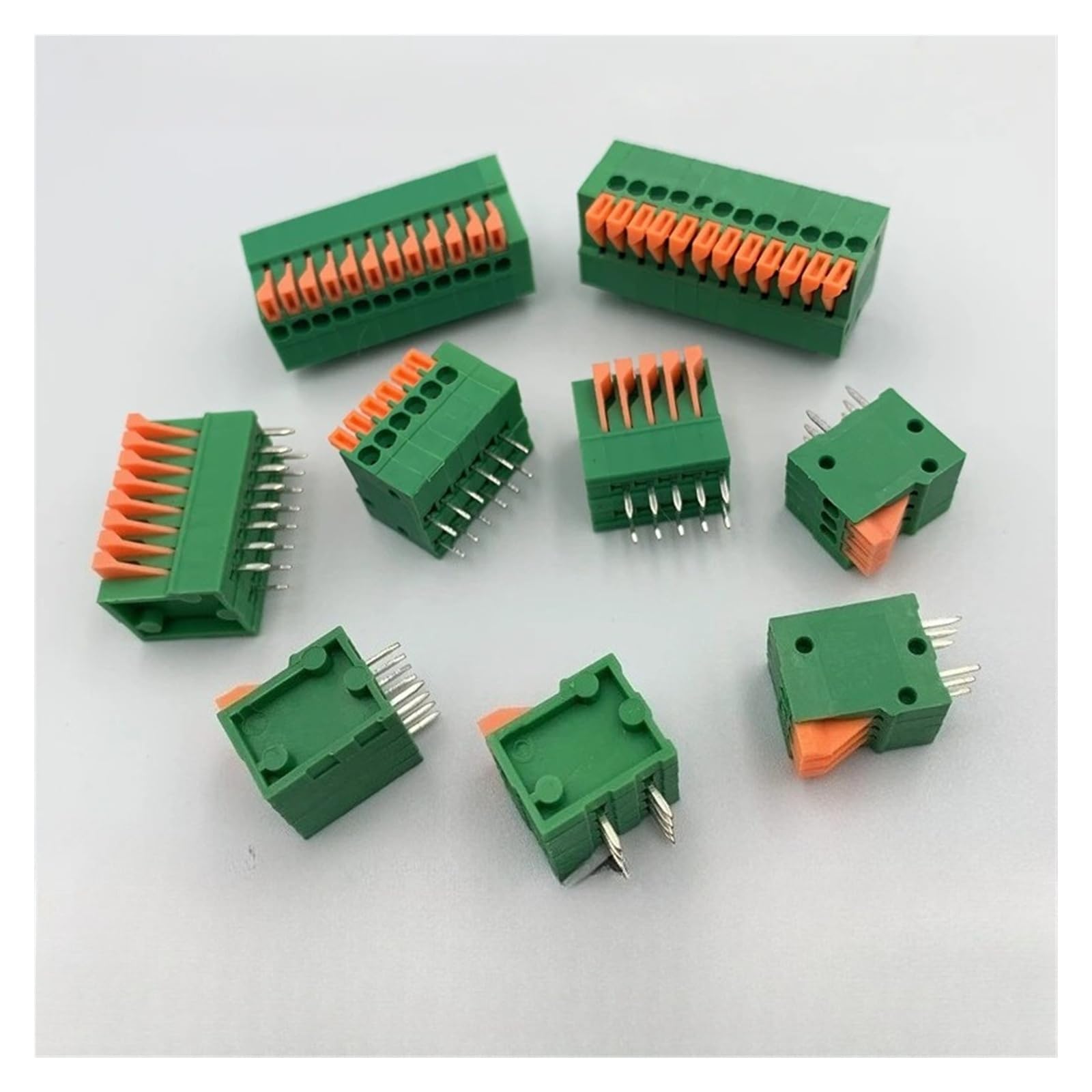10 sztuk 2,54 mm KF141V KF141R blok zaciskowy bez śrub sprężynowych prosty / wygięta stopka 2/3/4/5/6/7/8/9/10P złącze