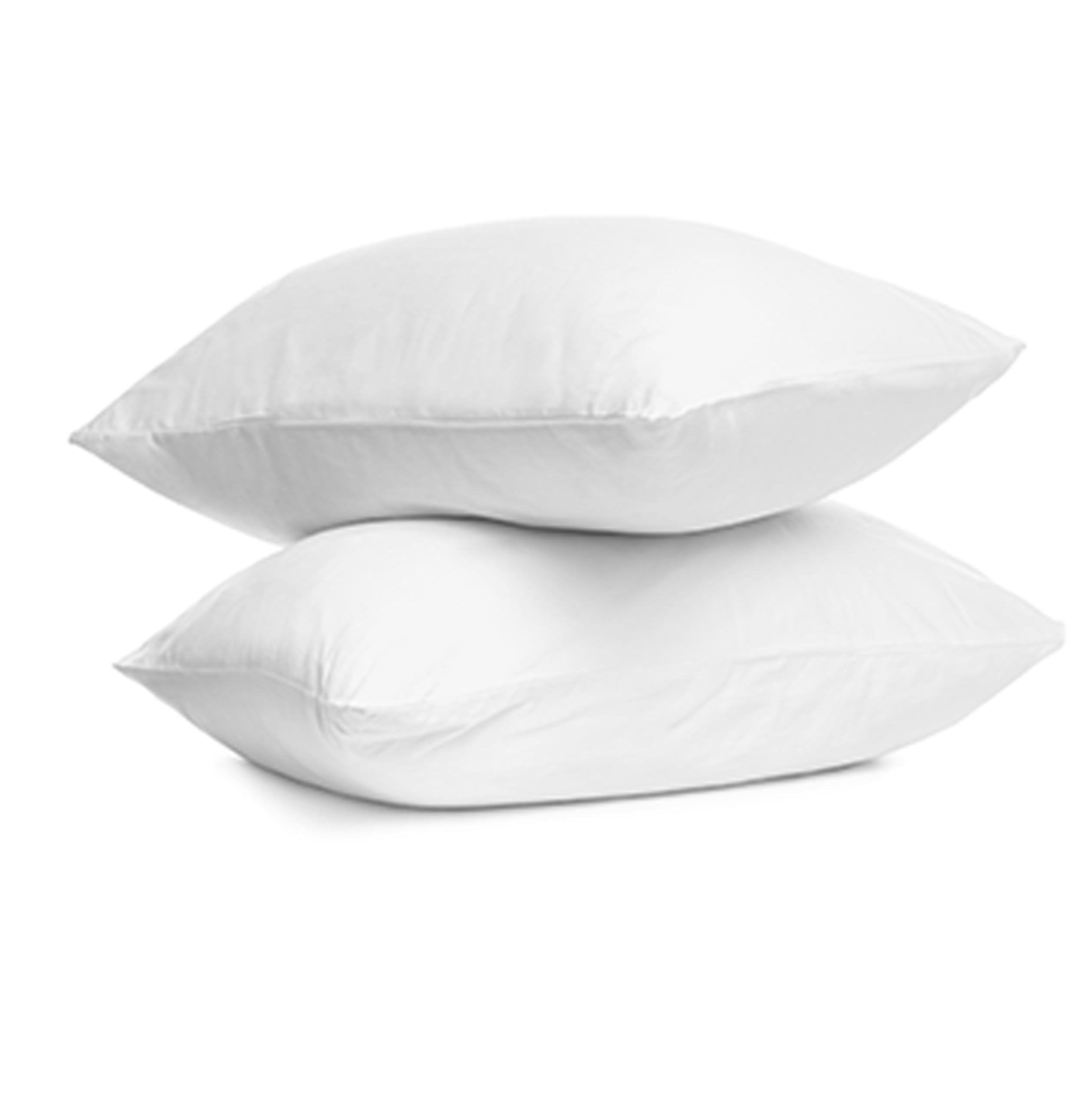 EGYPTO Luxurious White Goose Feather Pillows 2 Pack – Hypoallergenic, 100% Cotton Down-Proof Cover, Hotel-Quality Comfort for Ultimate Head & Neck Support – (Pack of 2)