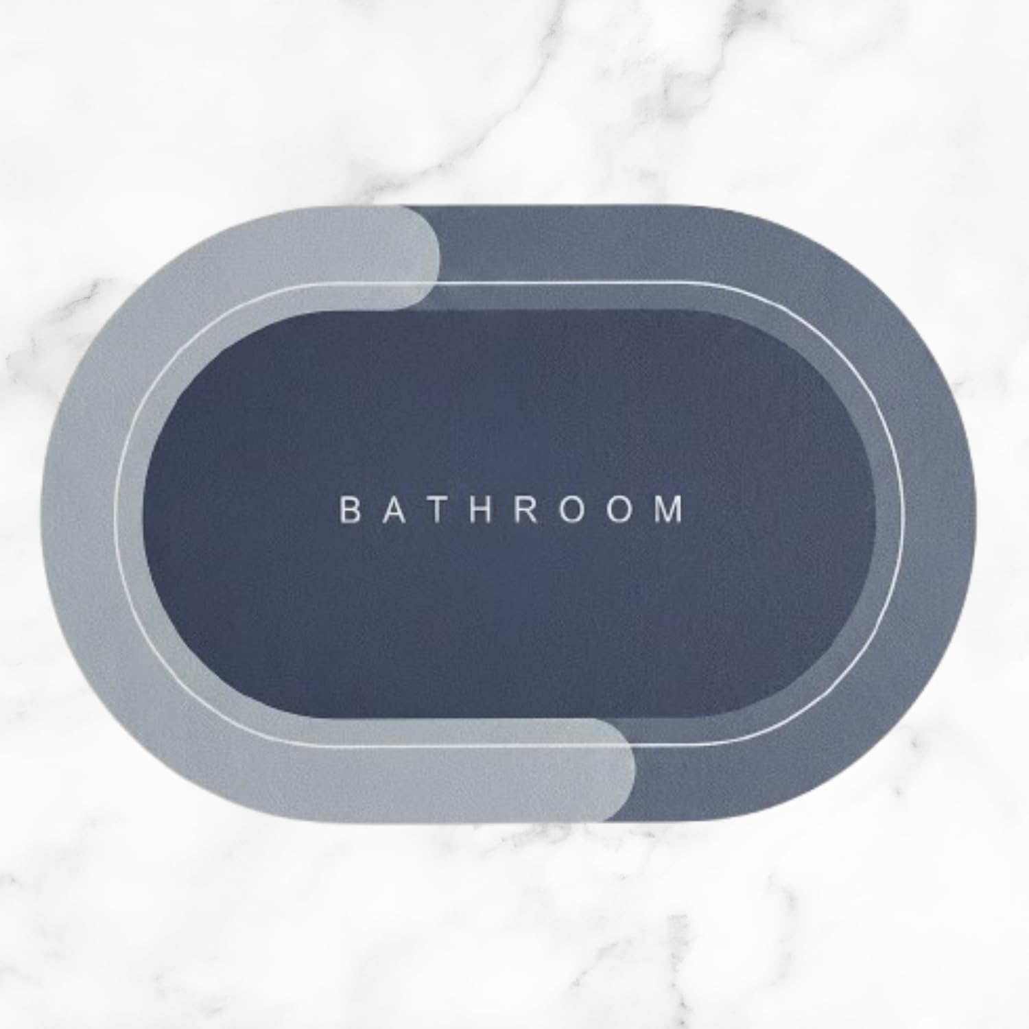 Bathroom Door Mats | Water Absorbent Quick Dry Round Mat with Anti-Slip Rubber Backing | Non-Slip Floor Mat for Home & Kitchen 40x60 CM (Pack of 1, Multi Colour)