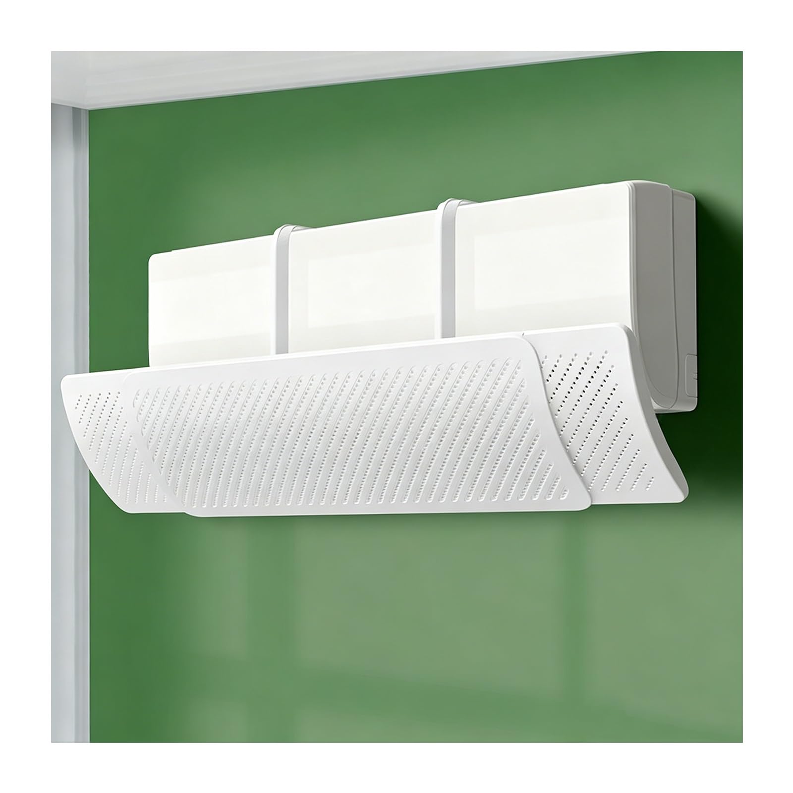 HBOOMOEM Air Deflector for Window Ac Unit, Window Air Conditioner Air Deflector, Adjustable and Designed to Prevent Direct Airflow; Suitable for Homes and Hotels.(White)