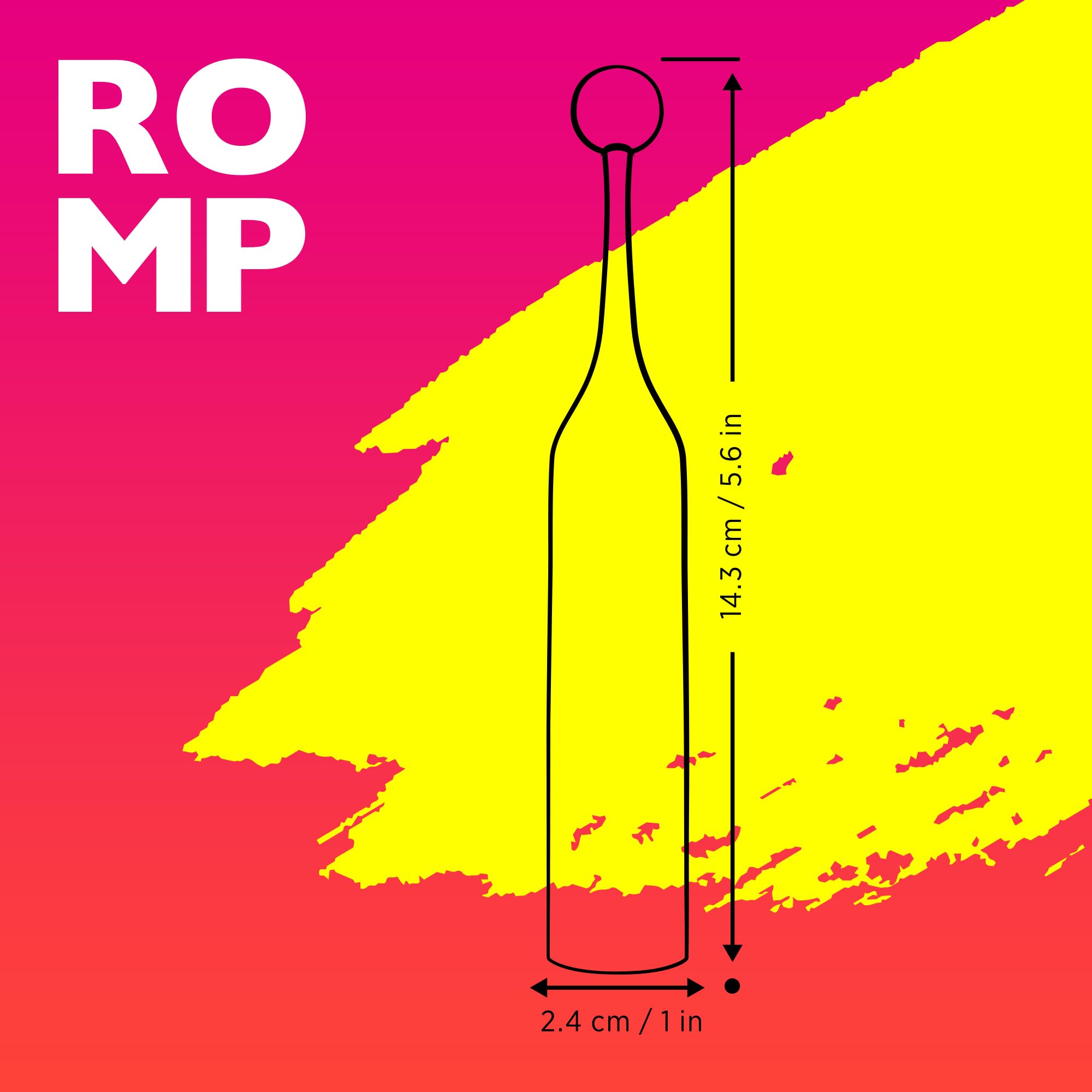 ROMP Pop Vibratore ad Alta Frequenza | Stimolatore Clitorideo | Per Donne con 3 Modelli di Vibrazione | Giocattolo Sessuale Portatile per Adulti | Ricaricabile e Impermeabile | Rosso