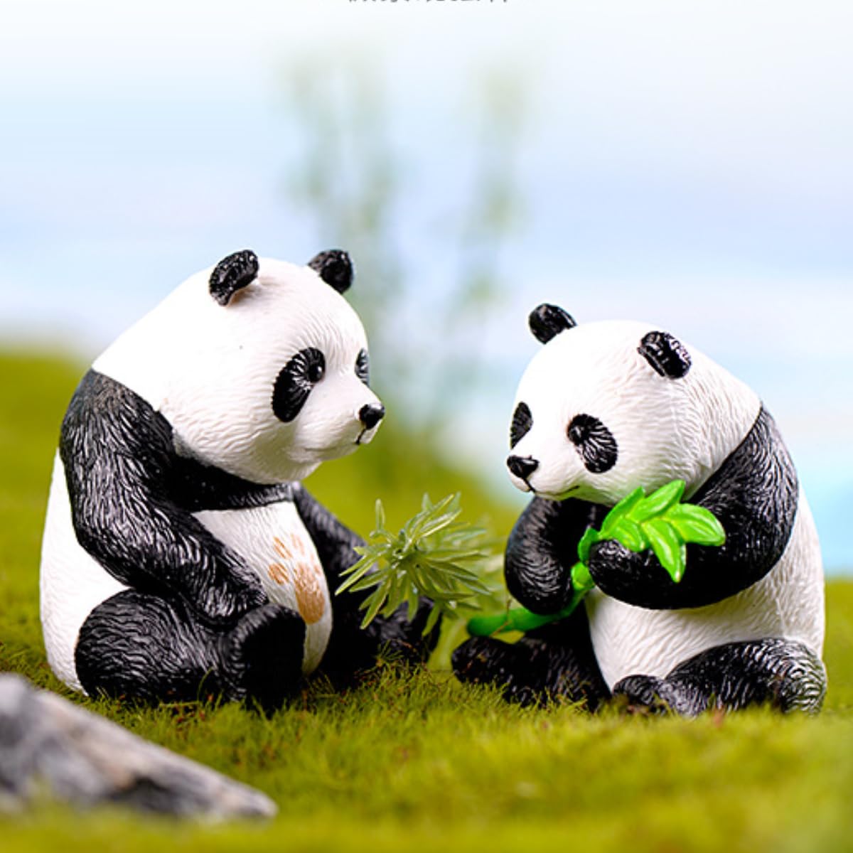 Mini simpatici animali panda figurine modello animale micro paesaggio decorazioni per la casa accessori per la decorazione del giardino delle fate in miniatura ornamento  15