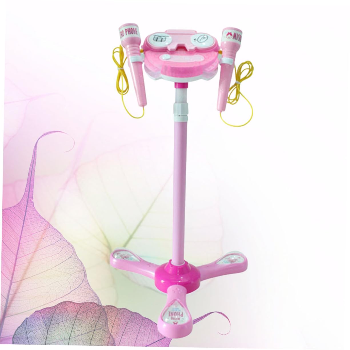 Microfono Giocattolo con Effetti Luminosi e Suoni Microfono Karaoke Doppio in Plastica Sicura Gioco Musicale per Ragazzi e Ragazze Compatibile Smartphone Stimola Creatività e