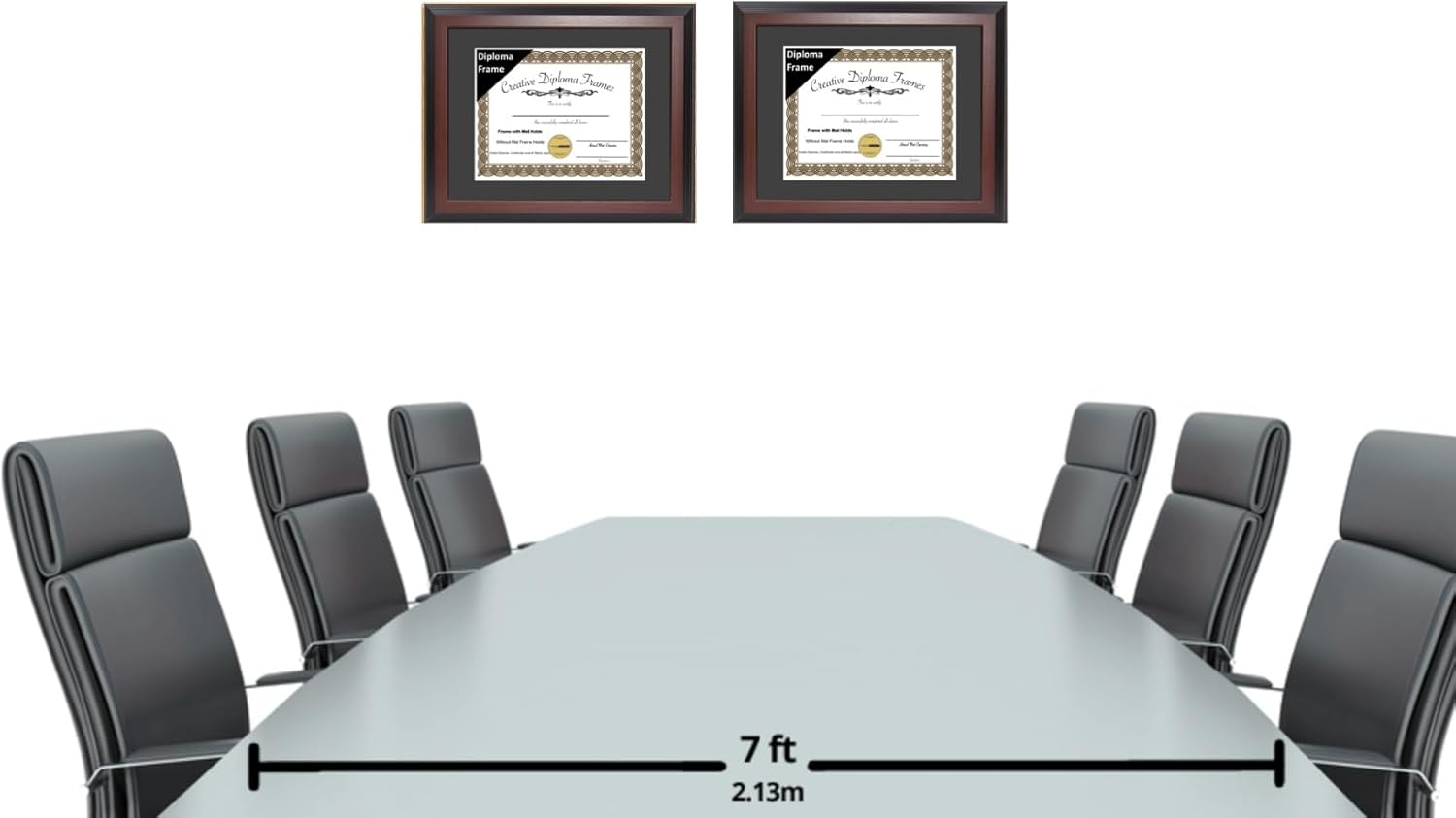 Creative Picture Frames 8x10 Mahogany Finish Diploma Frame with Black Matting Holds 8 by 10-inch Documents with Glass and installed Wall Hanger