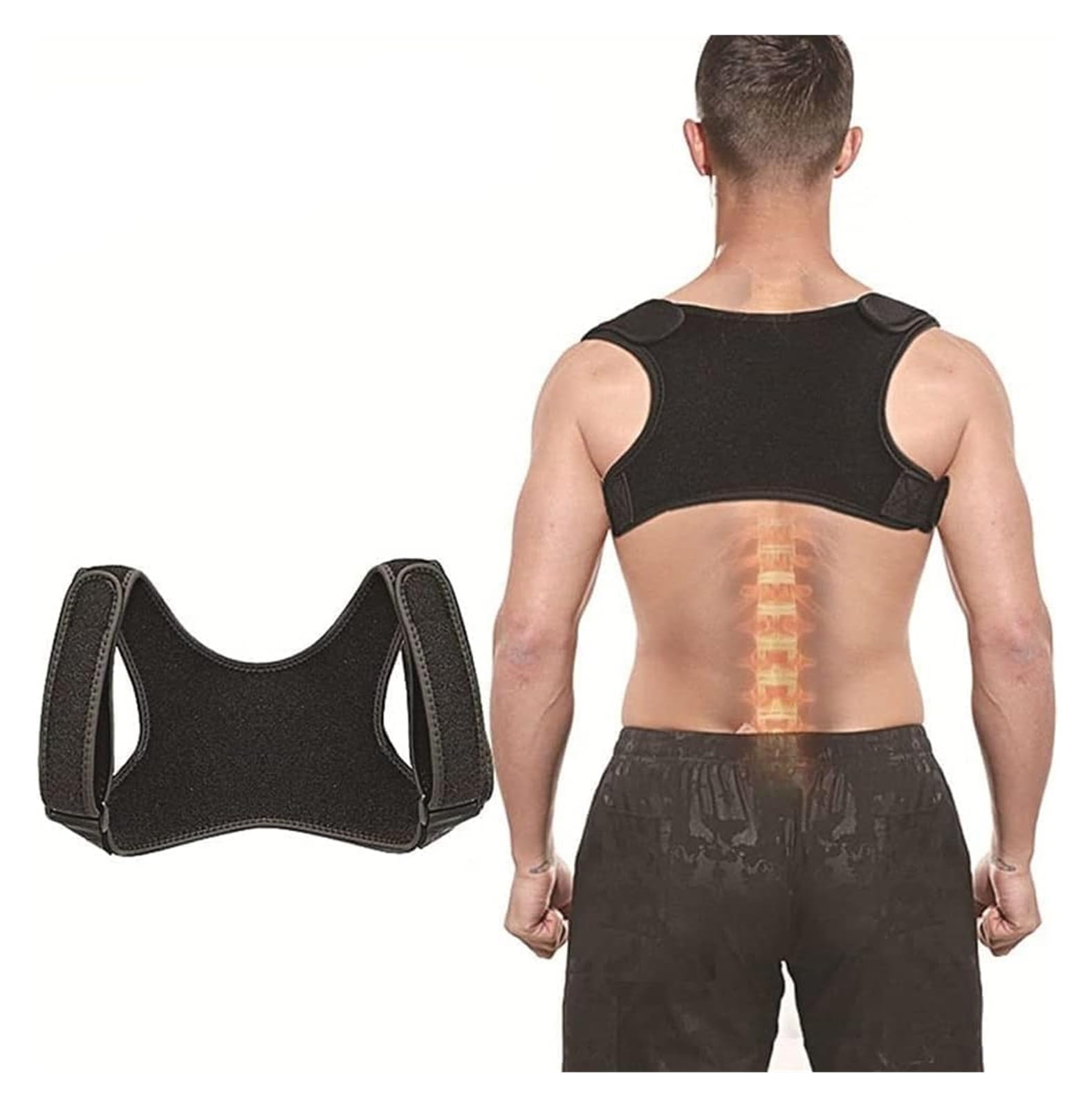 Correcteur de posture dos et ceinture de soutien lombaire pour colonne et épaules