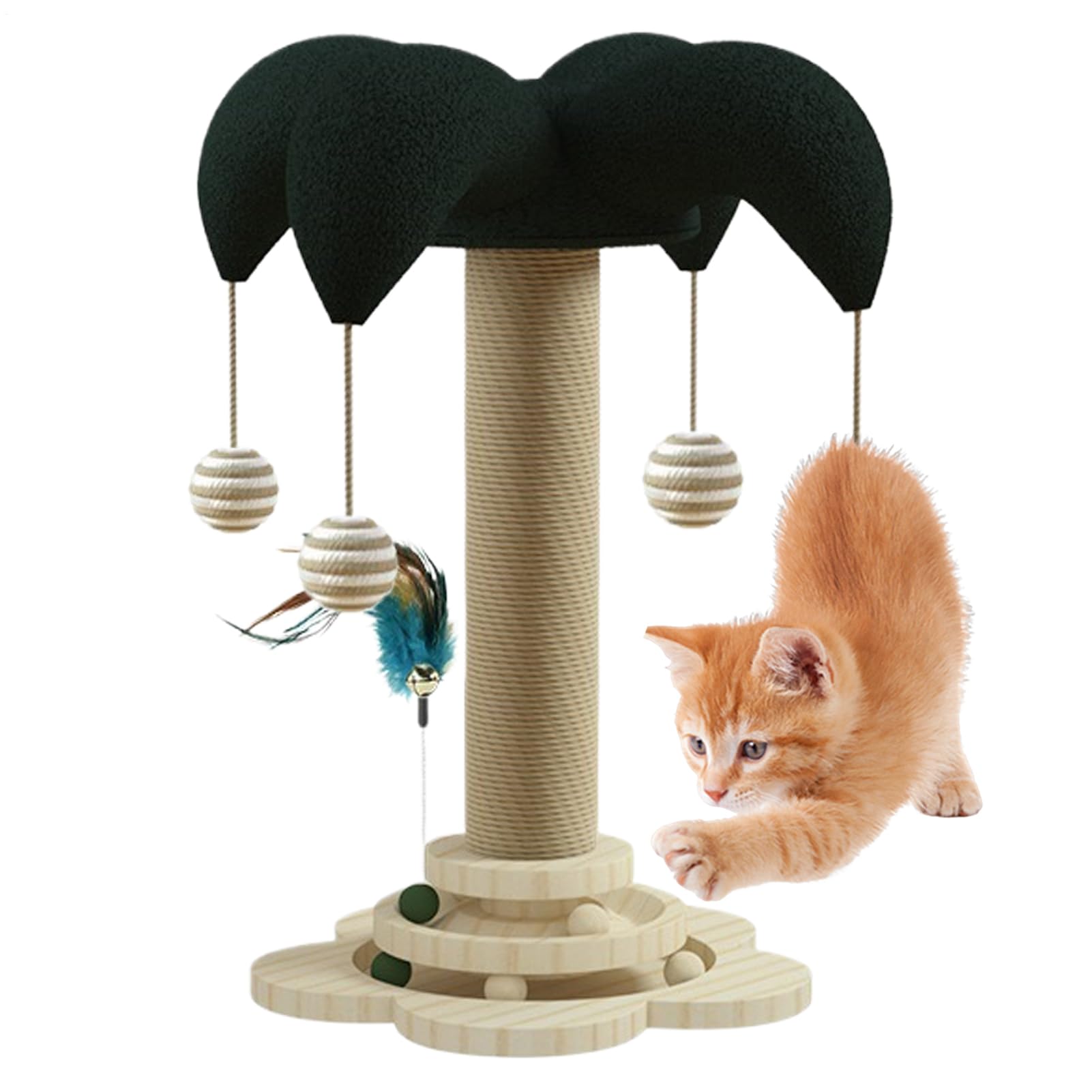 für Katzen, langlebig, mit hängender Kugel, Spielzeug zum Zahnen