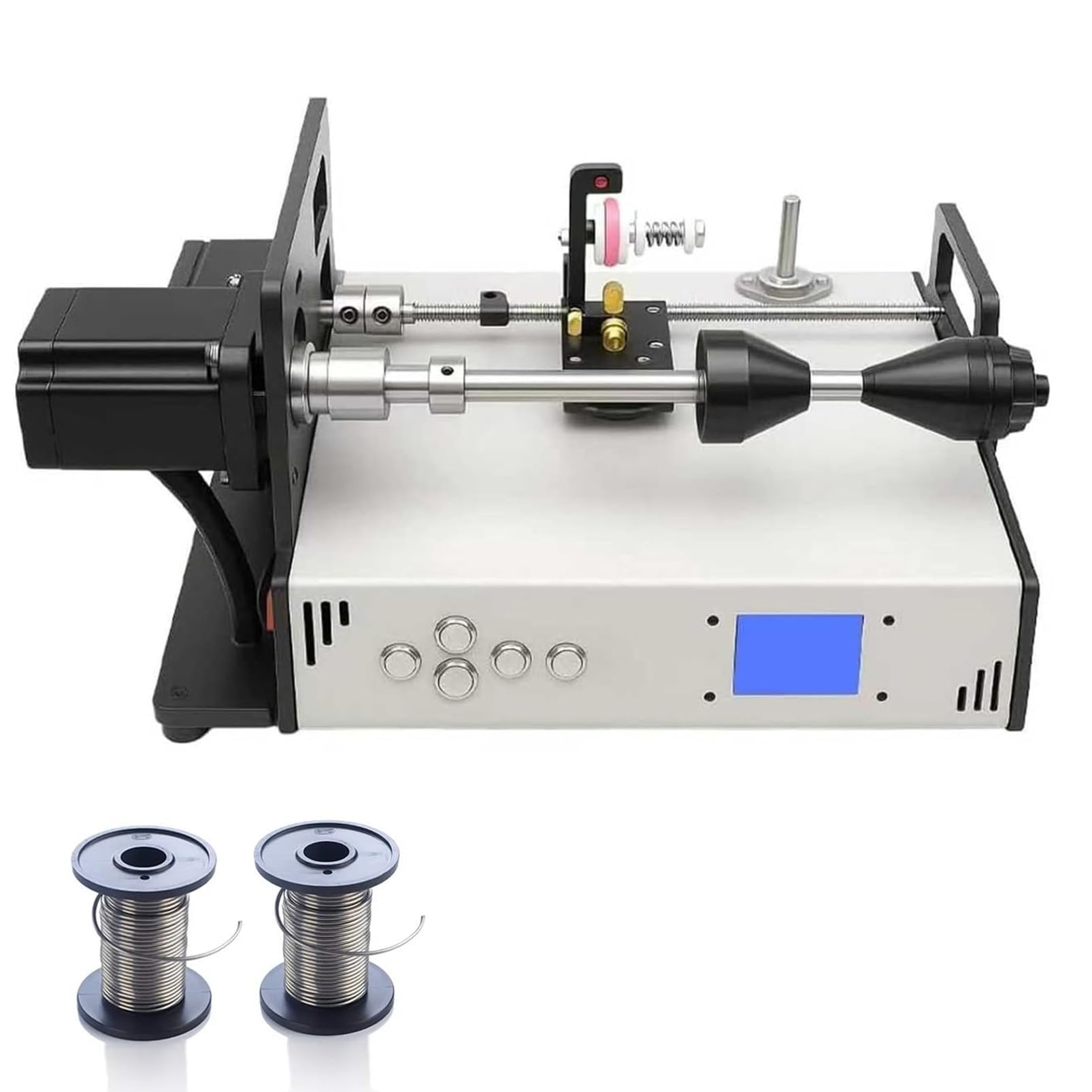 YXYLJOZ Automatic Coil Winding Machine, Cable Wire Winder with LCD Screen, 120-900 RPM, for Metal Wire, Fishing Line, Silk Thread