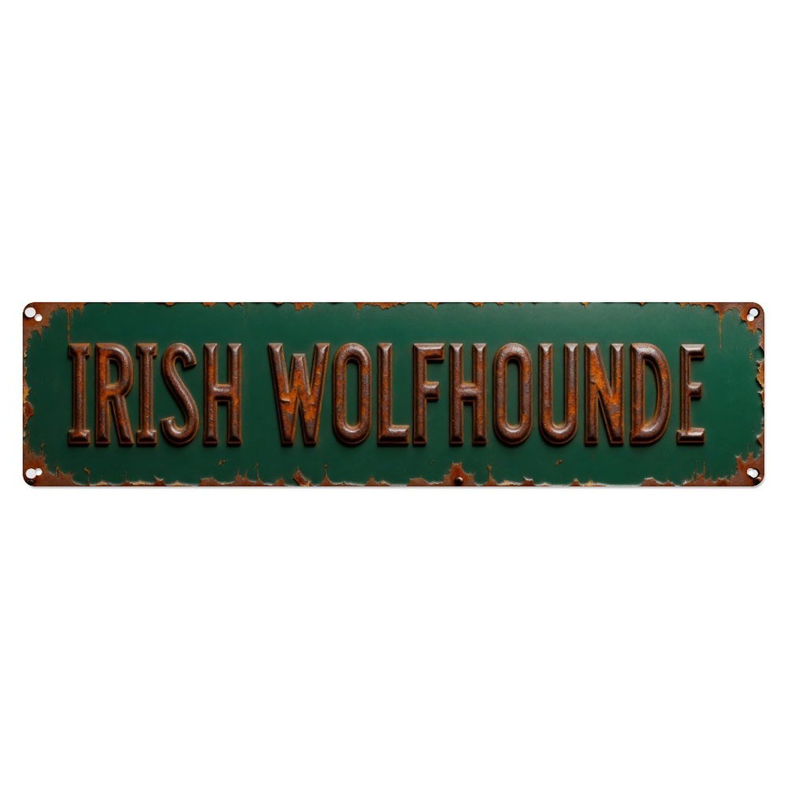 Irish Wolfhound Sign Pattern Metal Tin Sign Plaque