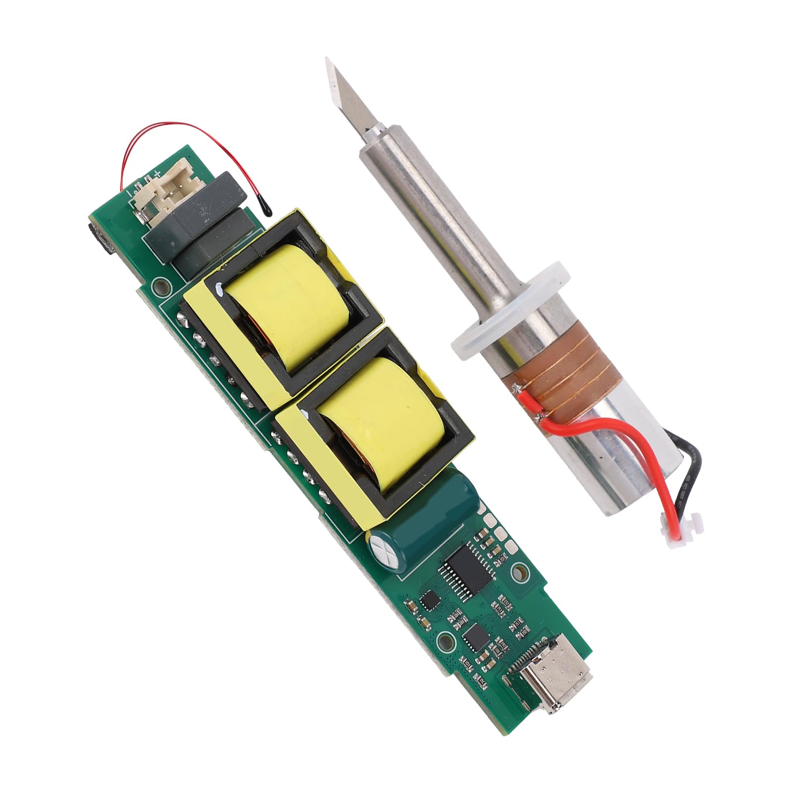 Fafeicy Ultraschall-Schneidwerkzeug-Set, 40 KHz Frequenz, 3-stufig Verstellbar für 3D-Druck, Kunststoff, Holz, Harz, Ergonomisches Leichtgewicht mit 30 Klingen für Bastler