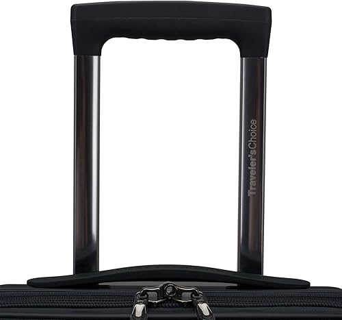 Miniatura 6 de Maleta giratoria Pagosa de Traveler's Choice, ampliable, de carcasa dura indestructible, Negro, Carry-on 22-Inch