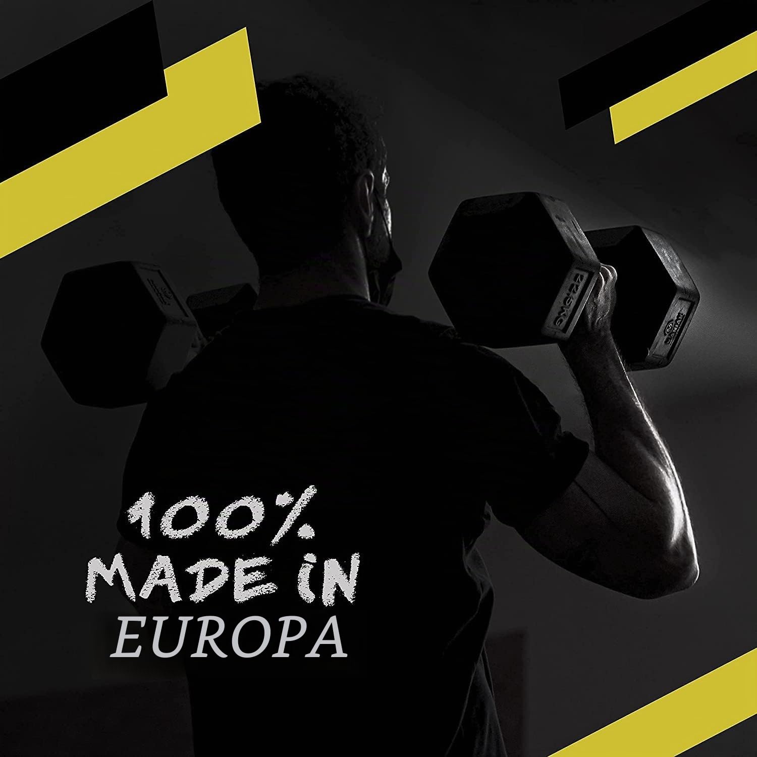 Supporto da parete per barra pesi in acciaio al 100% carbonio con 5 barre per il muscle building - MEOLLO