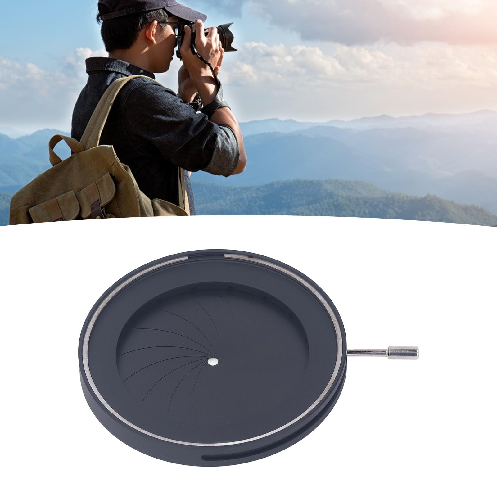 Septpenta Verstellbare Irisblende, 2–50 mm Mikroskop Iris Adapterblende, 16 Lamellen, Zubehör für Optische Blendenlinsen, Verbesserte Bildqualität für Optische Instrumente, Kameras