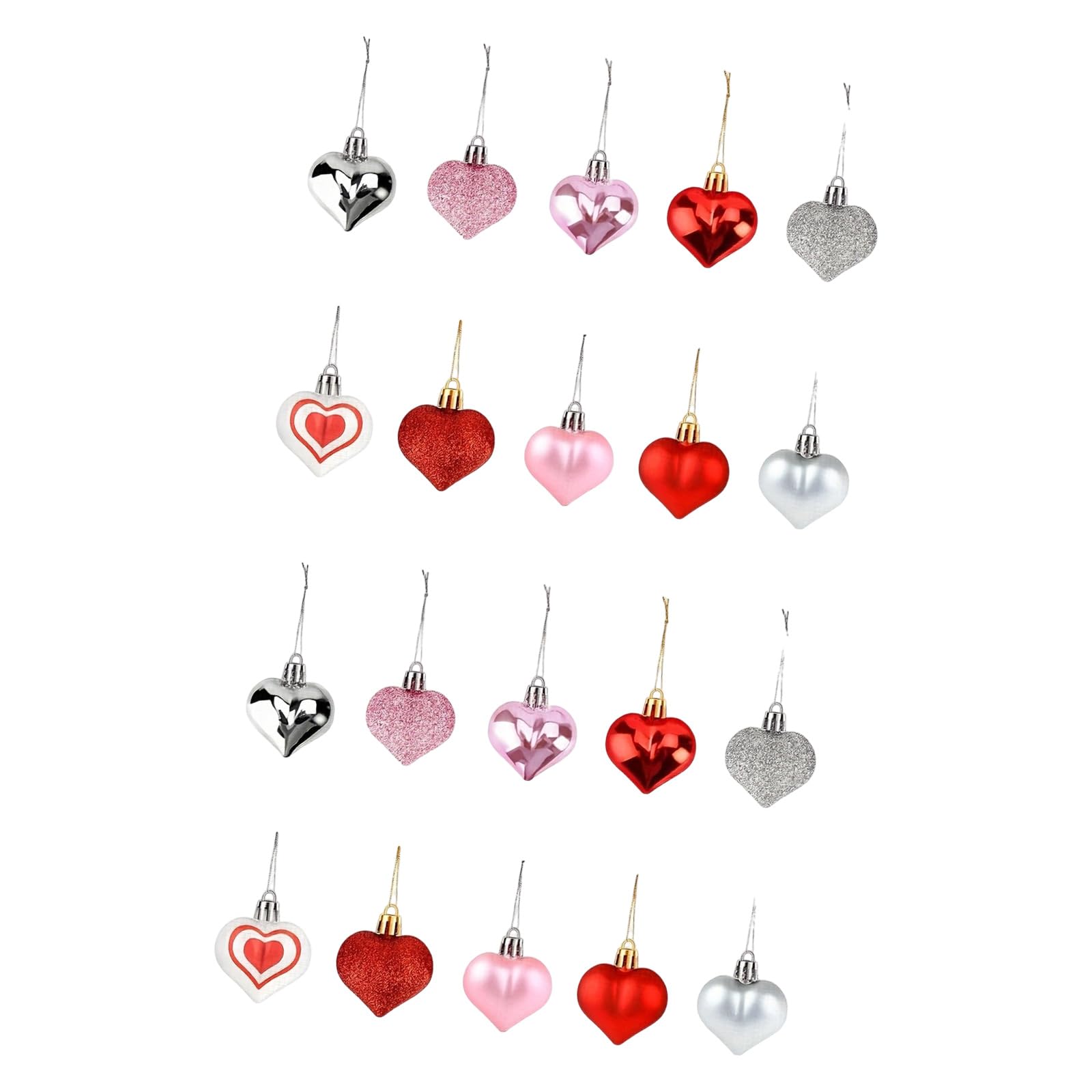 Lerpwige Heart Shape Christmas Tree Ornaments Food Safe Pendant for Festival Holiday Decorations and Valentine Gifts Holiday Ornament Ball
