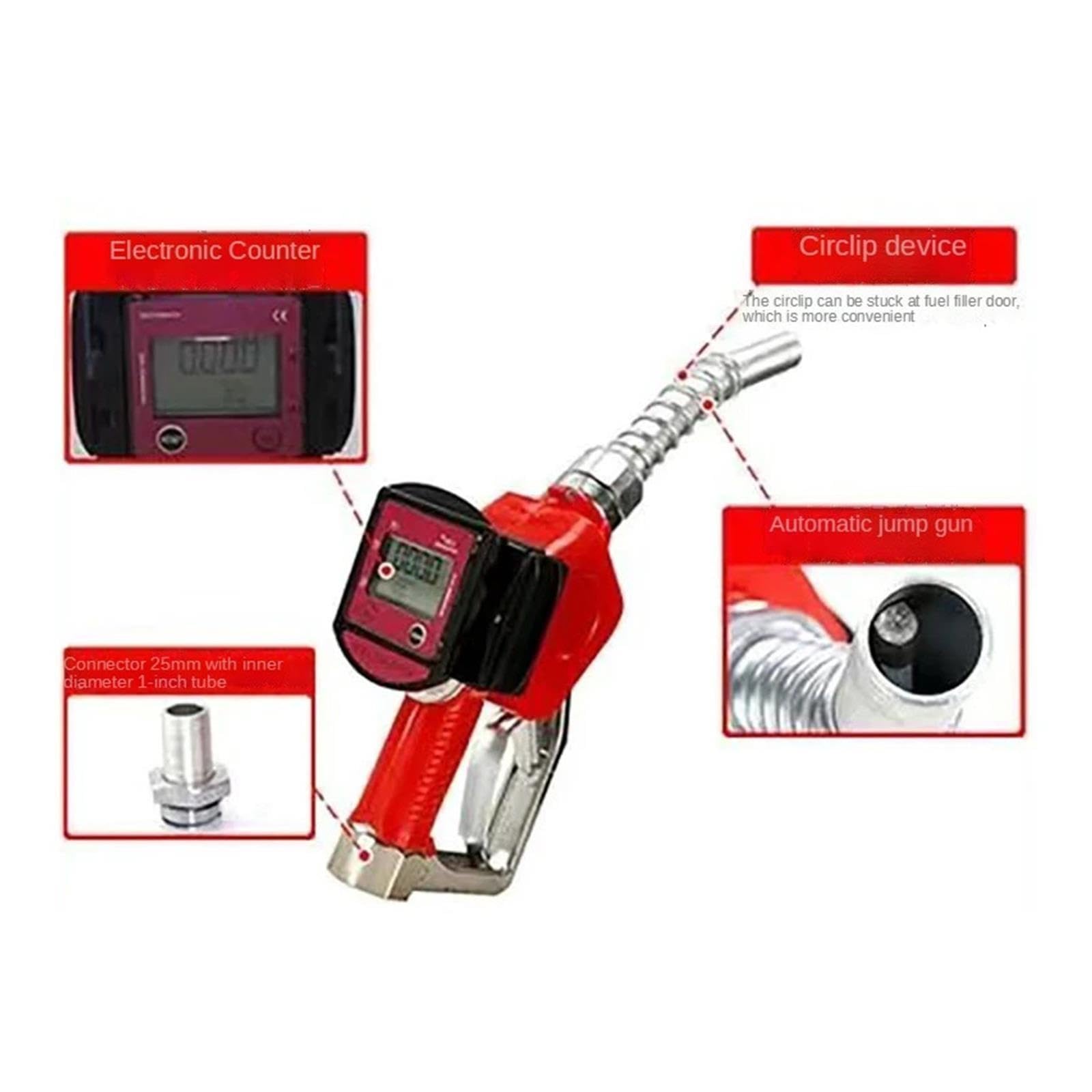 Medidor de Flujo Digital K28, Boquilla Combustible, Queroseno diésel, Gasolina, Pistola, llenado Aceite, Herramientas inyección Aluminio, Nuevo para Uso doméstico
