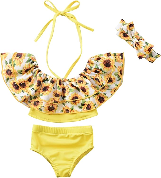 Amazon Co Jp 子供水着女の子 Mjhaiuehv 水着 安い オシャレ 可愛い 女の子 ノースリーブ スイミング トップス 柔らかいスイミングパンツ 2点セット ビキニ 水着 柄 夏 旅行 温泉 海辺 水遊び みずぎ イエロー 80 ファッション